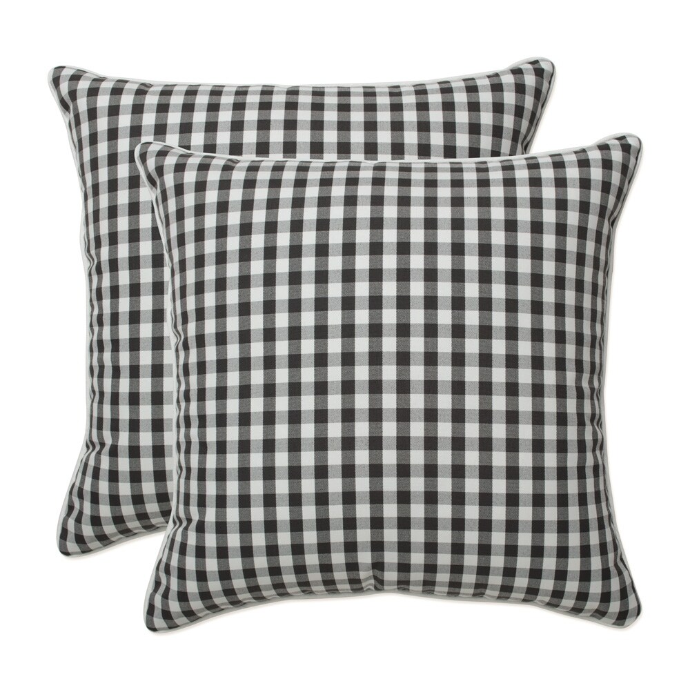 Black Plaid Outdoor Cushions and Throw Pillows Bed Bath Beyond